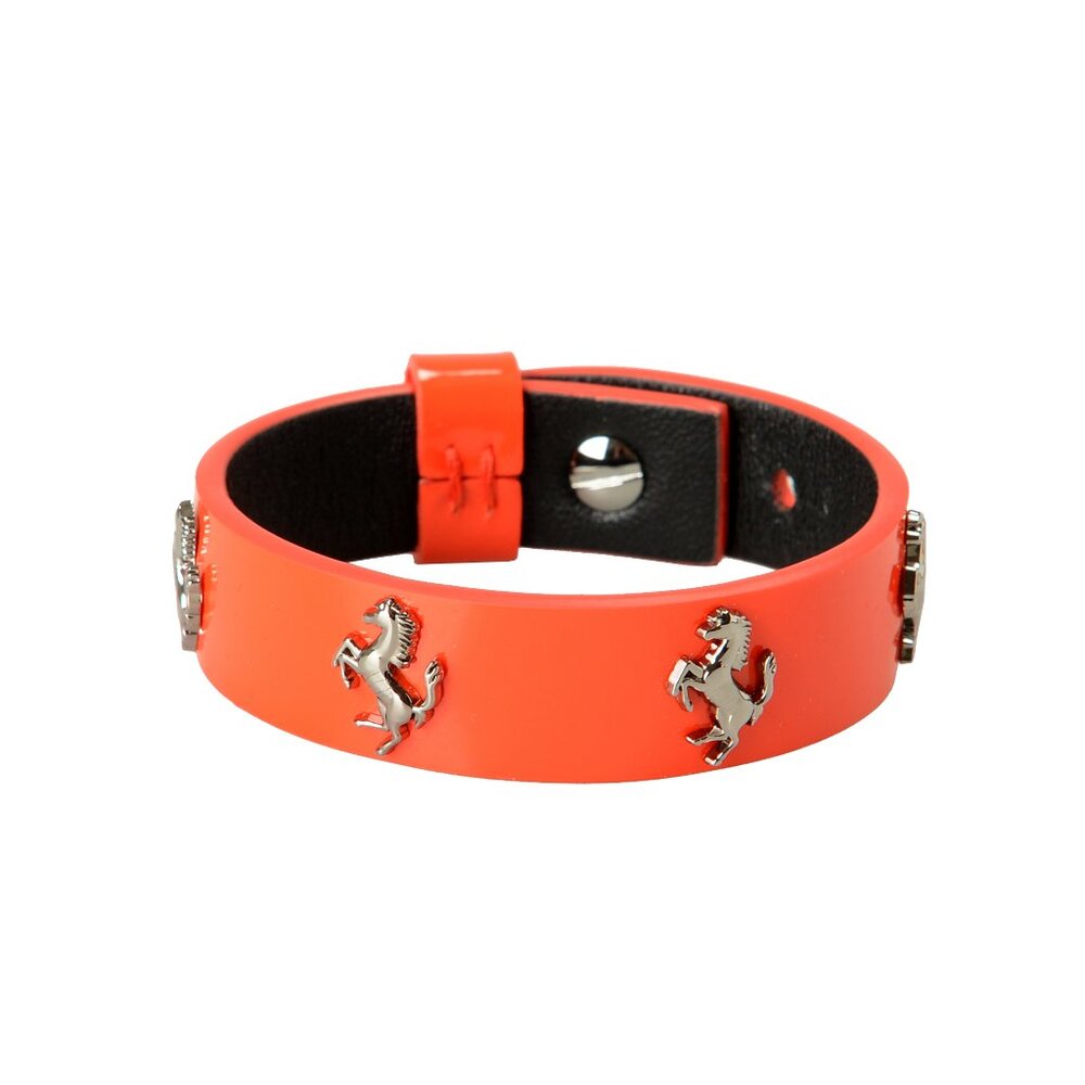 Scuderia Ferrari Red "Hypersonic" Single Coil 100% Patent Leather Bracelet